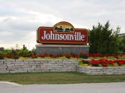 English: The sign for Johnsonville Foods in Johnsonville, Wisconsin.
