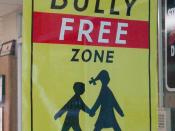 English: A Bully Free Zone sign - School in Berea, Ohio