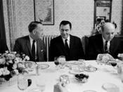 English: L-R: Amb. Llewellyn Thompson, Soviet Foreign Minister Andrei Gromyko, Secy. Dean Rusk