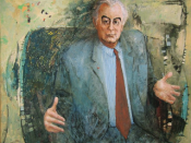 The Hon E G Whitlam (1972), one of three Archibald Prize winning portraits by Clifton Pugh