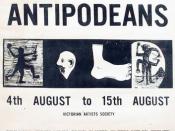 Poster for the Antipodeans Exhibition