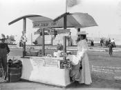 Refreshment stand at Methodist Campgrounds, Huntington Beach