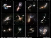 An assortment of 59 interacting galaxies, published by NASA and ESA on the occasion of the 18th birthday of Hubble Space Telescope