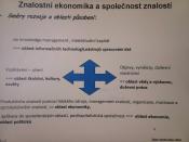 English: Knowledge economy and society_diagram in czech language