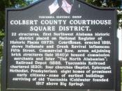 Colbert County Courthouse Square District Marker, Colbert County, Alabama