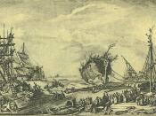 English: Launching of the Duc de Bourgogne at Rochefort on October 20, 1751