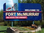 English: Welcome to Fort McMurray sign in Fort McMurray, Alberta.