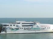 SpeedOne - a high-speed wave piercing catamaran at Dover Eastern Docks