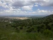 Distant view of Sierra Vista from Fort Huachuca