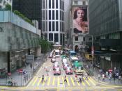 An outdoor poster appears at the Central, Hong Kong