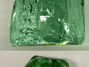Emerald showing its hexagonal structure