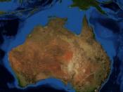 English: This is an image of Australia & New Guinea from space, made with NASA's World Wind software using Landsat 7 data.