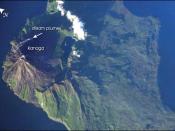 English: Kanaga Island with Mount Kanaga.