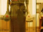 Early Red Army uniform, picture taken in a Moscow museum in February 1982