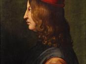 Giovanni Pico della Mirandola; portrait by an unknown artist, in the Uffizi, Florence