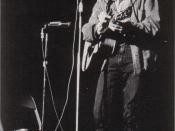 Bob Dylan performing at St. Lawrence University in New York.