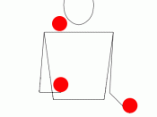 A moving GIF showing a basic 3 ball-cascade juggling pattern: good for juggling explanation.