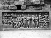 COLLECTIE TROPENMUSEUM Reliëf O 78 op de verborgen voet van de Borobudur TMnr 10015815