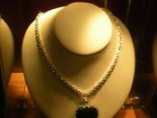 The Heart of the Ocean diamond necklace, as worn by Kate Winslet in Titanic