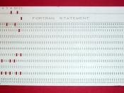 Punch card from a typical Fortran program.