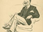 English: Caricature of British novelist W. Somerset Maugham