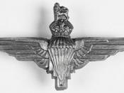 Second World War period British Army cap badge for the Parachute Regiment. Plastic cap badges were first introduced into the British Army during 1941 as a result of metal shortages caused by the prioritised demands of industrialised war production. The we