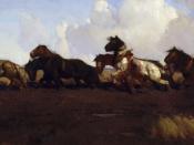 English: Across the Black Soil Plains, oil on canvas, 91.6 x 305.5 cm, by George Washington Lambert