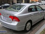 English: Honda Civic Hybrid used by Zipcar, a carsharing service. Washington, D.C.