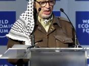 English: Yasser Arafat at 'From Peacemaking to Peacebuilding' at the Annual Meeting 2001 of the World Economic Forum