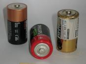 1.5 V C-cell batteries