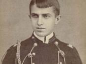American author Stephen Crane in military uniform in 1888 at the age of seventeen