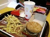 English: A Big Mac combo meal with French fries and Coca-Cola served at a McDonald's in Louisvile, Kentucky.