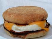 English: McDonald's Egg McMuffin breakfast sandwich