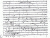 English: Handwritten page of Beethoven's Ninth symphony, fourth movement Français : Page manuscrite du quatrième mouvement de la Neuvième symphonie de Beethoven