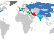 Map of countries who own nuclear weapons