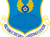English: United States Air Force Security Assistance Center emblem.