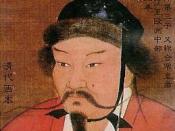 Portrait of Ögedei Khan (the 14th century). Recreation of a Yuan portrait in the National Palace Museum in Taipei.