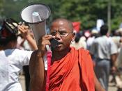 Burma Brave Buddhist Monk Leader Ashin Htavara