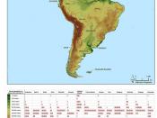 South America: Elevation Zones with Histogram