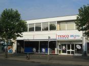 First self service Tesco, St Albans, England Русский: Первый магазин самообслуживания Tesco, открытый в 1948