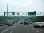 English: Highway 417 in Ottawa near the Highway 416 interchange.