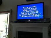 English: Philippe Kahn creating camera-phone Jeopardy Question