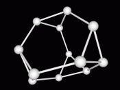 A rendering of a truncated tetrahedron network (the Cayley graph of the group A4)
