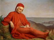Dante in exile, painting by anonymous author