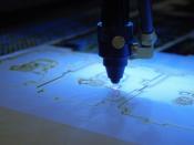 Laser cutting Engrained Galileo Cases