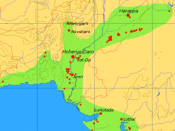 Extent and major sites of the Indus Valley Civilization in pre-modern Pakistan and India 3000 BC.