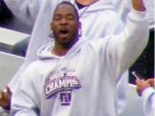 Giants Stadium - Justin Tuck at the Giants Rally after victory in Super Bowl XLII.