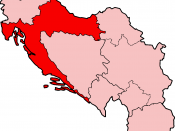 Map of Croatia under the Socialist Federal Republic of Yugoslavia