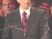 Stephane Dion, making a speech after winning the 2006 Liberal leadership race. Cropped version of original.