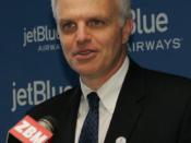 English: JetBlue Airways Chairman and former CEO David Neeleman at Bermuda International Airport, speaking on the occasion of the Inaugural Flight from JFK to BDA.